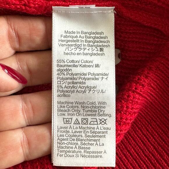 J.Crew Sweater Women’s Button Raglan Crewneck Cotton Blend CF318 Size Medium New - Picture 9 of 15